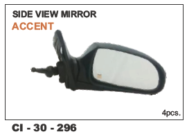 Side View Mirror Accent Vehicle Type: 4 Wheeler