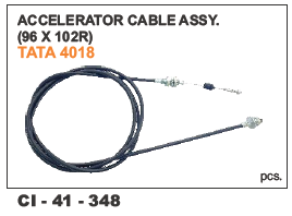 एक्सेलेरेटर केबल अस्सी (96X102R) टाटा 4018 वाहन का प्रकार: 4 व्हीलर