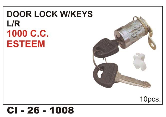 Door Lock - 1000 Cc Esteem, Left/right Keys Included | Warranty For 4-wheeler Vehicles