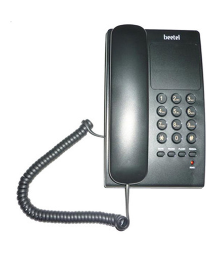 Beetel Basic Telephone - Plastic Material, Standard Inch Dimensions | High Definition Calling, Lcd Display, Adjustable Volume, Call Forwarding
