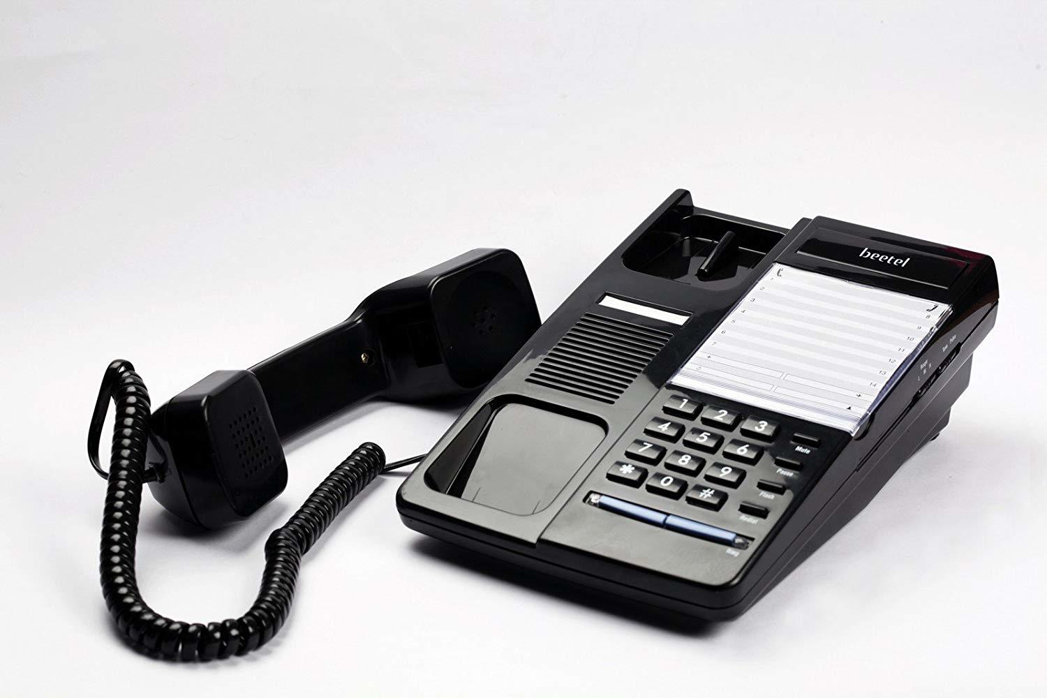 Beetel Basic Telephone - Plastic Material, Standard Inch Dimensions | High Definition Calling, Lcd Display, Adjustable Volume, Call Forwarding