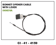 Bonnet Opener Cable with Lever INNOVA - Durable Steel Build | Suitable for 4-Wheeler Vehicles, Warranty Included