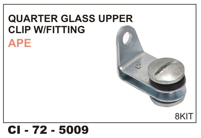 Quarter Glass Upper Clip w/fitting APE - Durable Alloy Material, Compatible with 4-Wheeler Vehicles | Warranty Included for Reliable Use