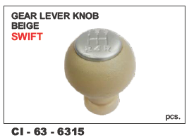 Gear Lever Knob Beige Swift - Durable Plastic, Standard Fit for 4-Wheeler Vehicles | Warranty Included, Easy Installation