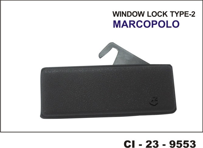 Window Lock Type-2 MARCOPOLO - Durable Metal Design for 4-Wheeler Vehicles | Warranty Included for Reliable Performance and Security