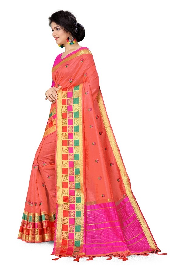 5 Colors Available Ladies Weaving Zari Sarees