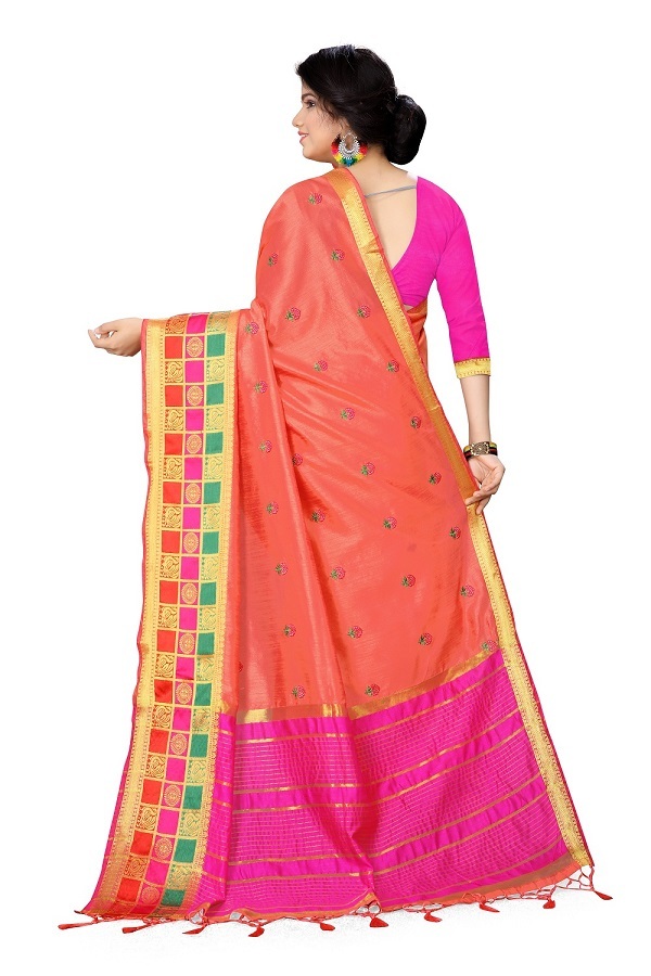 5 Colors Available Ladies Weaving Zari Sarees