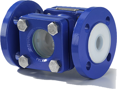 Sight Flowindicator Double Window - Color: Silver