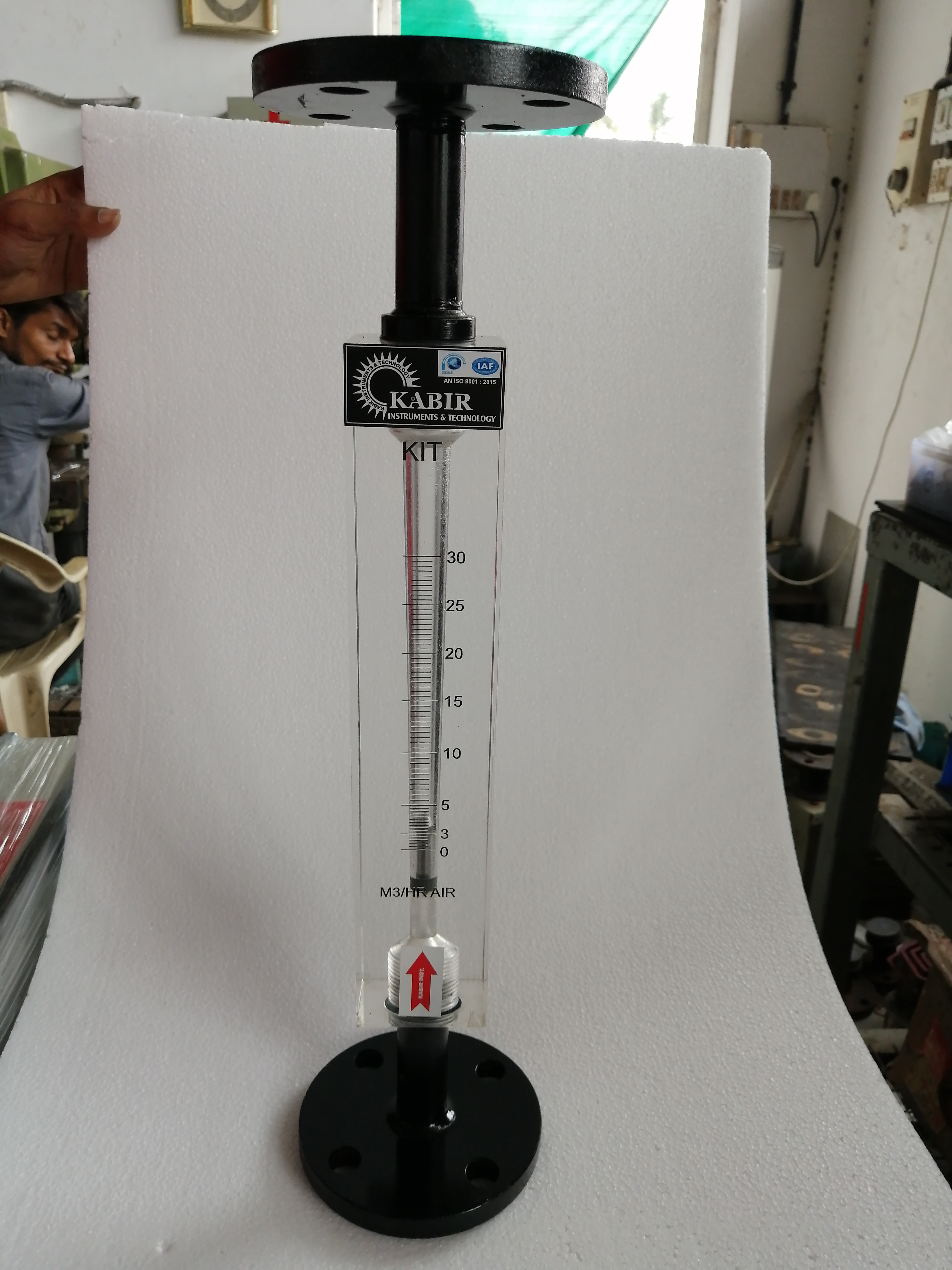 Acrylic Body Rotameter - Stainless Steel & Acrylic, 200 Mm Length | User-friendly Design, Low Flow Range Up To 50000 Lph, Accurate To + 2 F.s.d