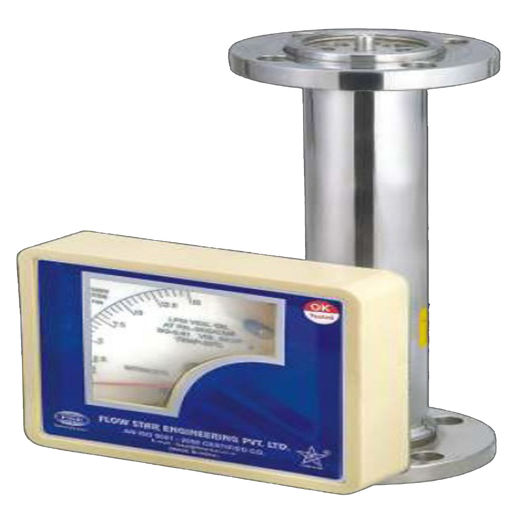 Metal Tube Rotameter - Color: Red Silver