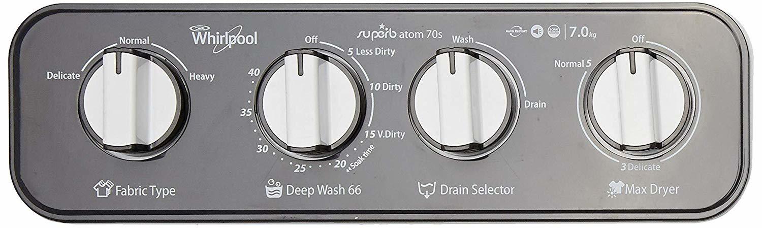 Automatic Whirlpool 7 Kg Semi-automatic Top Loading Washing Machine Superb Atom 70s