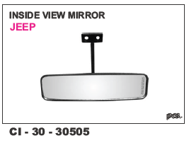 Inside View Mirror Jeep - 4 Wheeler Design | Warranty Included For Enhanced Vehicle Safety And Visibility