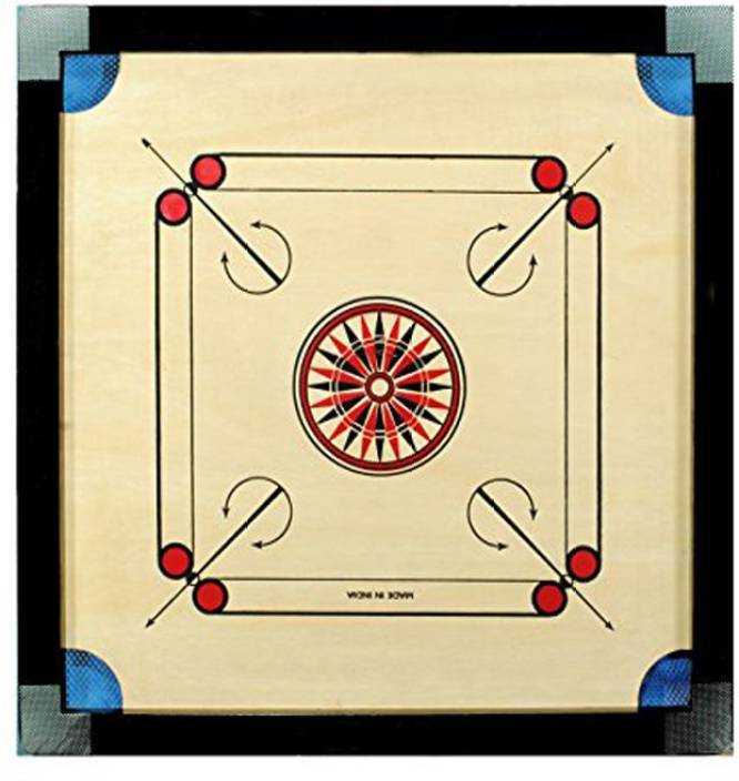 Carrom Board - Natural Ply Construction, Handcrafted With Striker, Coins & Powder | Ideal For Competitive Play & Family Entertainment