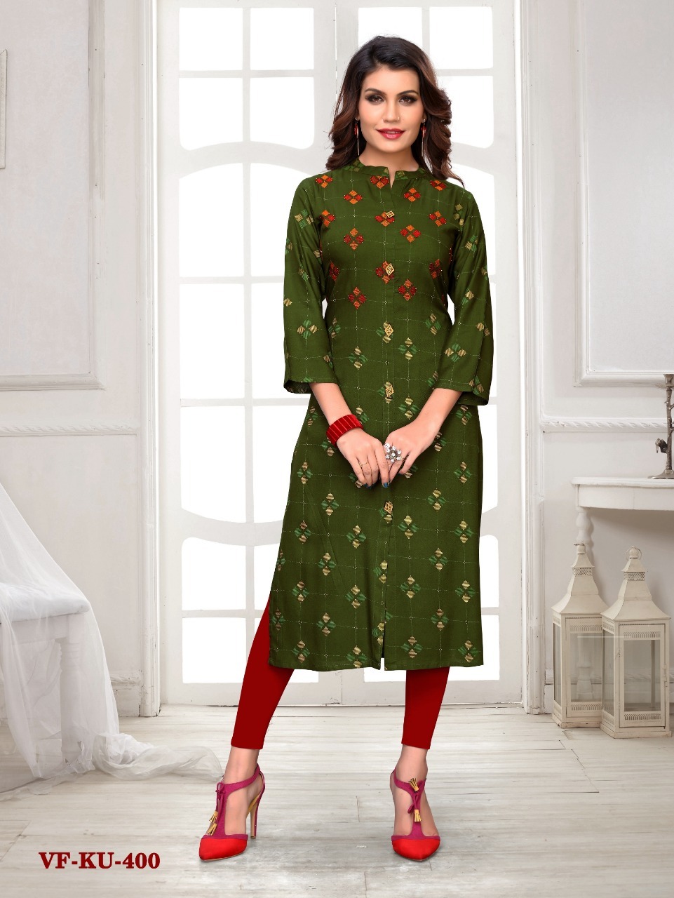 Washable Embroidered Kurtis