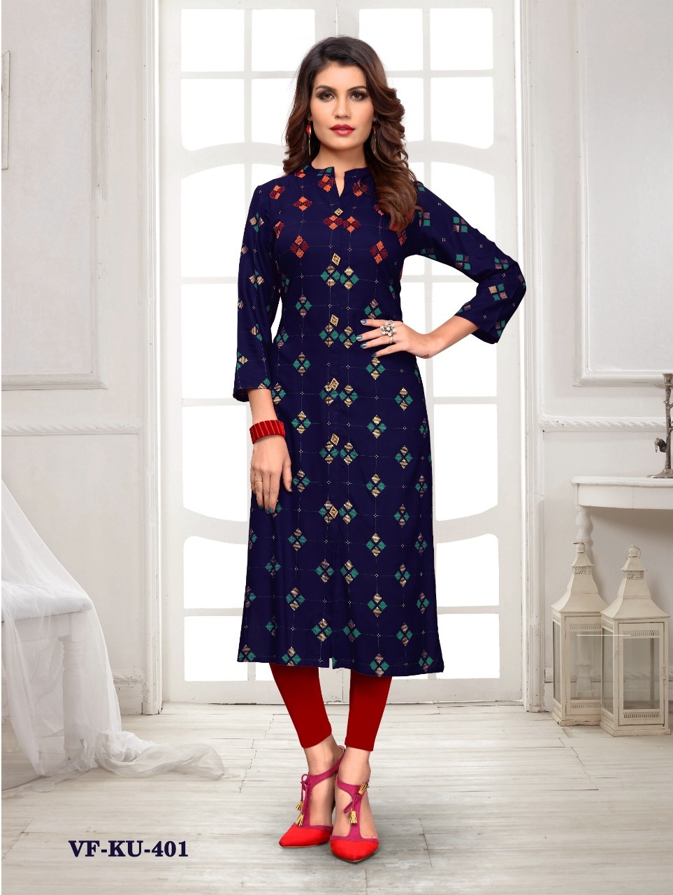 Washable Embroidered Kurtis
