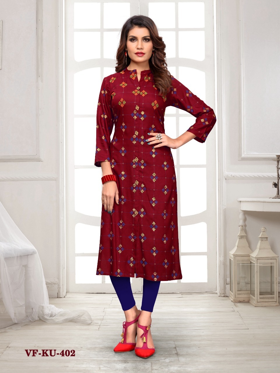 Washable Embroidered Kurtis