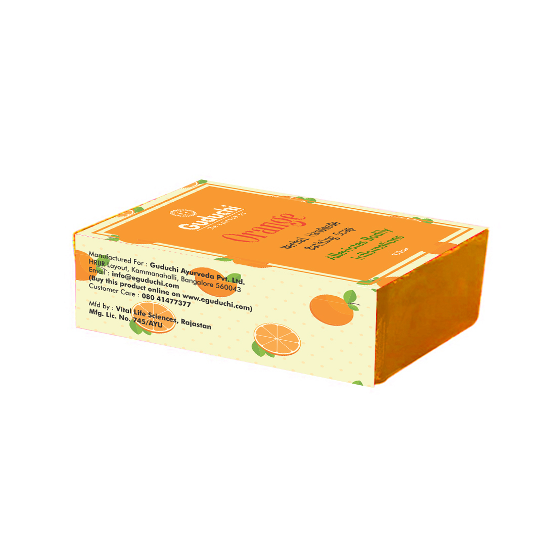 Orange Herbal Hand Made Soap Dry Place