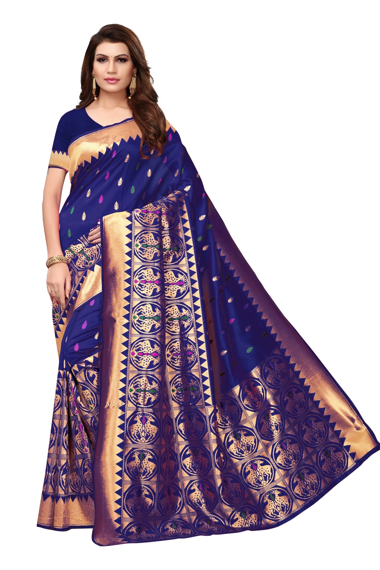 Velvet Banarasi Silk Saree