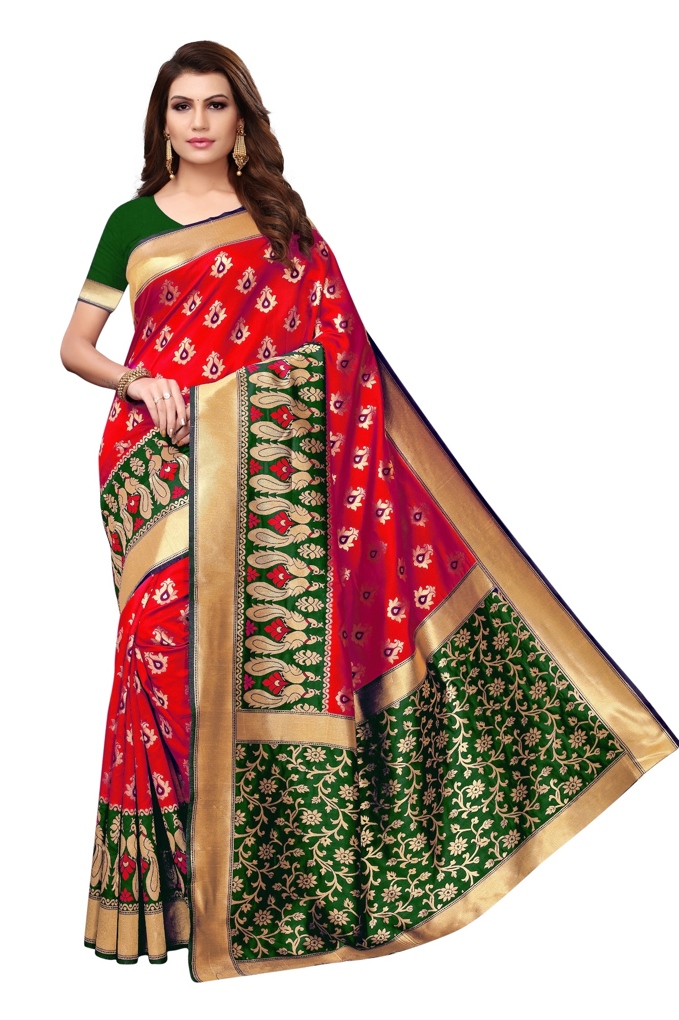 Velvet Banarasi Silk Saree