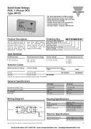 Rp1d Rp1d060d8 Solid State Relay