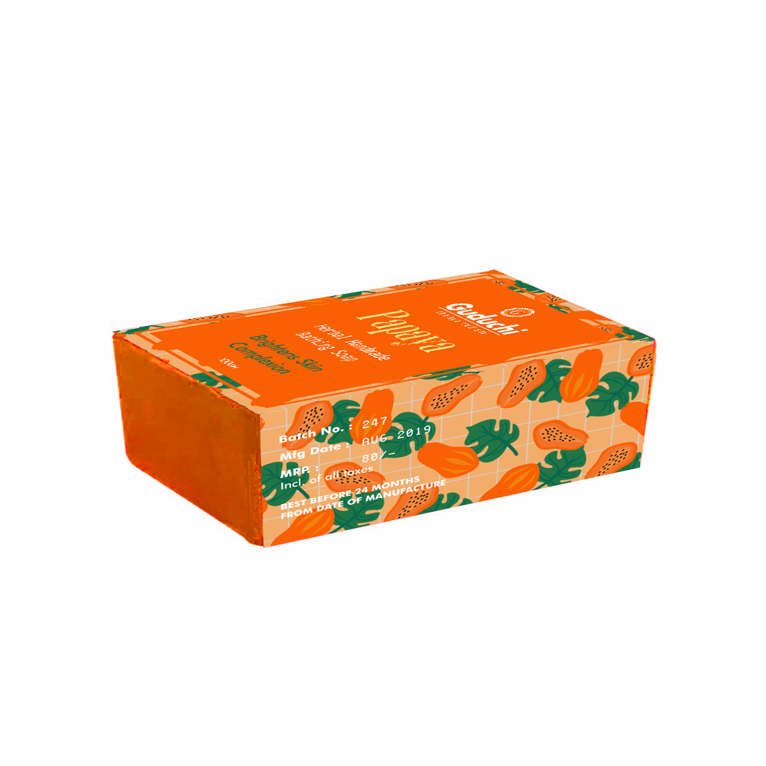 Papaya Herbal Handmade Soap Easy To Use