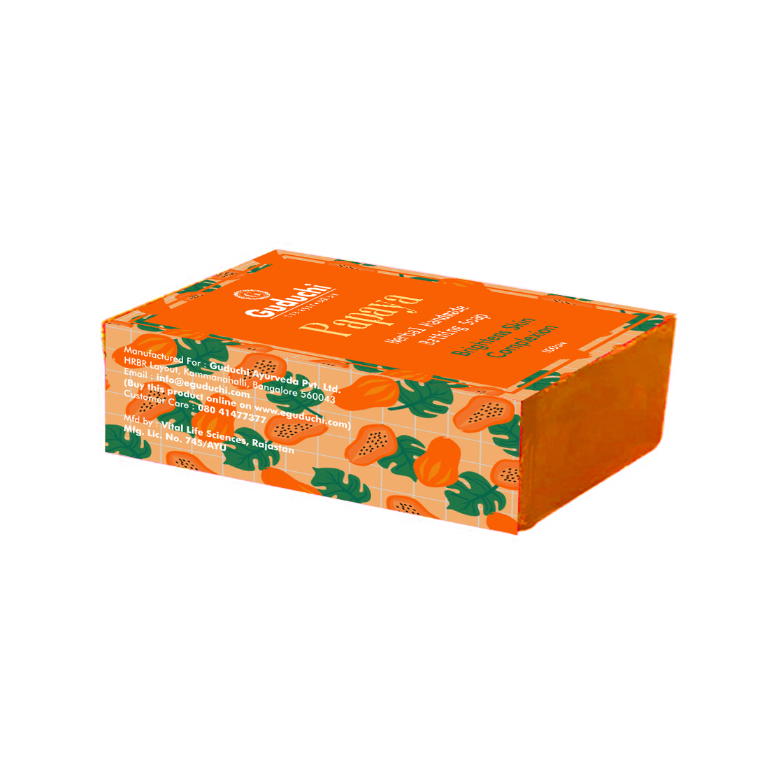 Papaya Herbal Handmade Soap Easy To Use