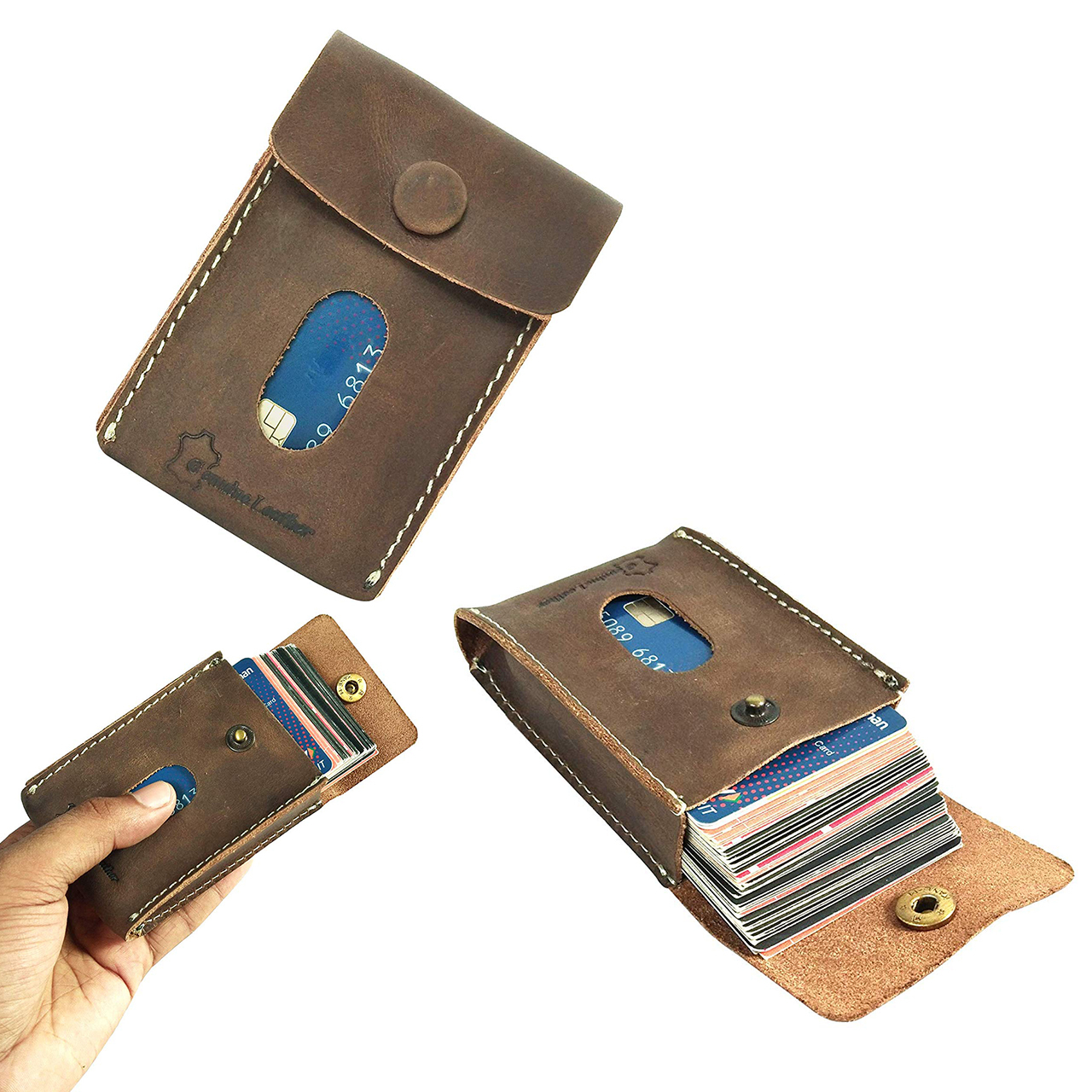 Multi Leather Visiting Card Case