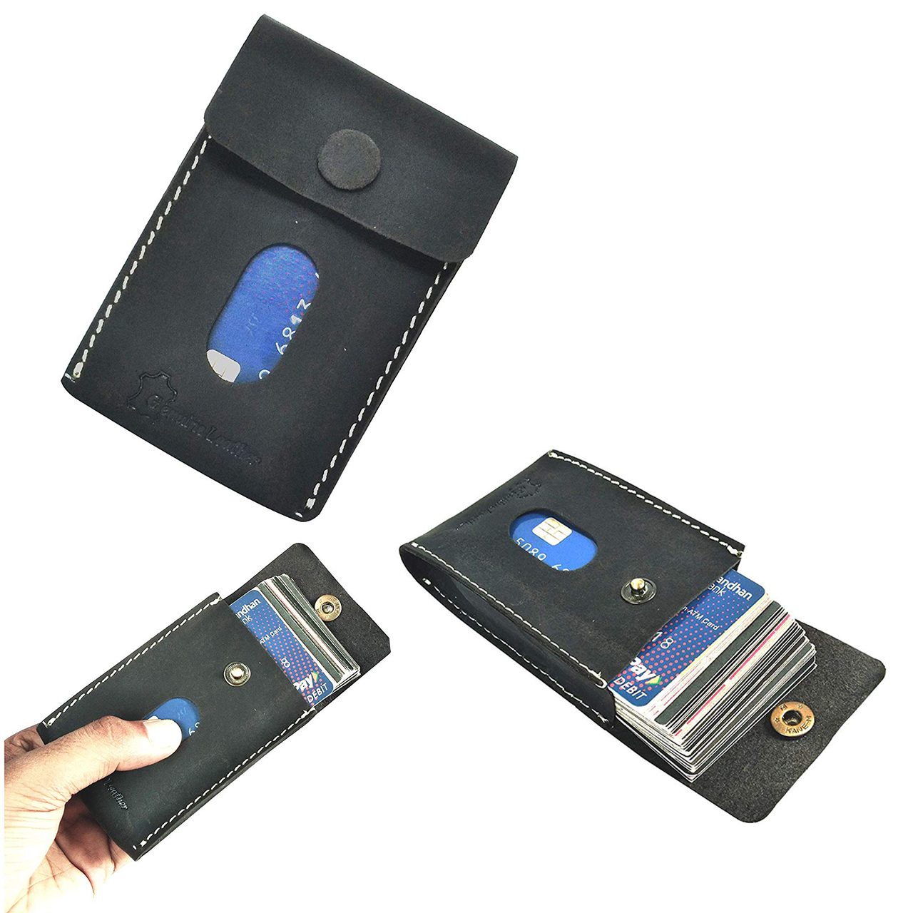 Multi Leather Visiting Card Case