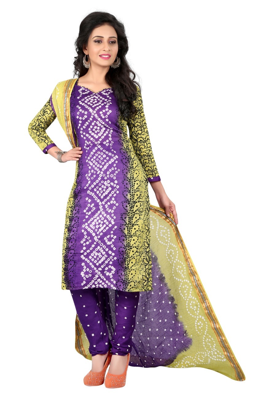 Fancy Cotton Dress Material Bust Size: Botton-2mt Meter (M)