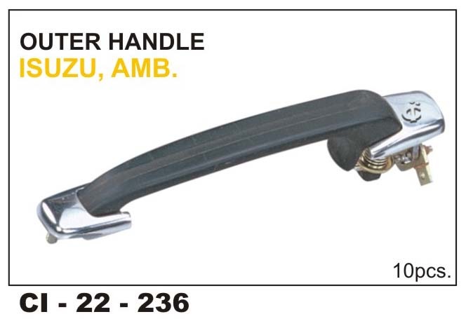 Outer Handle ISUZU,AMB - Durable Plastic Material | Designed for 4 Wheeler Vehicles, Includes Warranty for Added Assurance