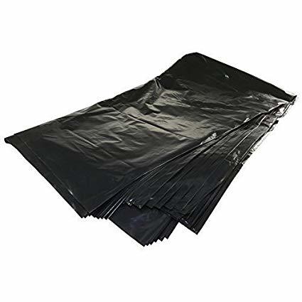 Bin Bags - Virgin Plastic, Extra Large Size, Black Color | Detachable Tie-tape, Star Sealed Bottom For Strength And Leak Prevention
