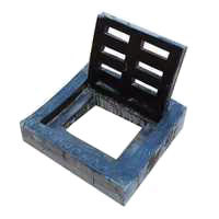 Gratings - Concrete 256x250mm | Blue Color, Hard-wearing, Customizable, Light To Extra Heavy Duty Load Capacity 2.5-35mt