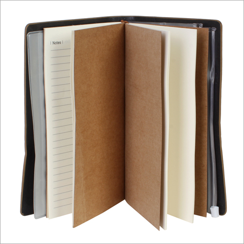 A5 Pu Color Changer Chain Pocket Diary - Light Weight, Various Sizes Available, Brown | Ideal For Daily Use, Gift & Promotion