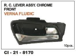 R.C Lever Assy - Chrome Finish for Front Verna Fluidic | 4-Wheeler Compatible, Warranty Included