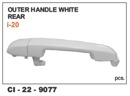 Outer Handle White REAR i10 - Durable Automotive Accessory | Vehicle Type: 4 Wheeler, Warranty Available