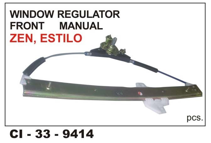 Window Regulator Front Manual ZEN, ESTILO - Vehicle Type: 4 Wheeler | Warranty Available, Reliable Operation and Durable Design for Smooth Window Functionality