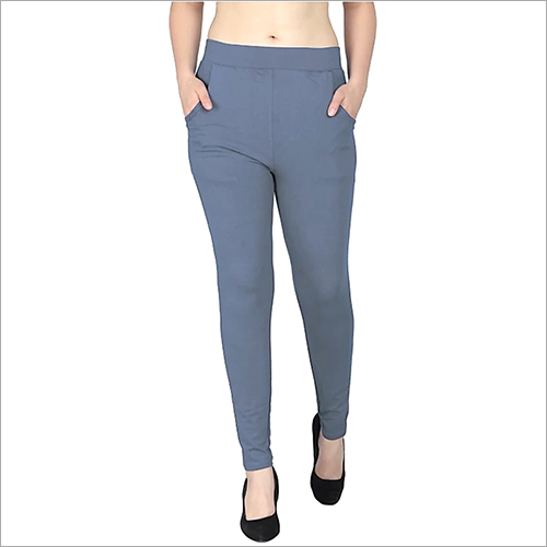Ladies Plain Legging - Cotton, Sizes S, M, L, XL, Grey | Washable, Plain Pattern, Suitable for Rainy, Spring, Summer, and Winter Seasons