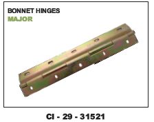Bonnet Hinges MAJOR (cinew) - Durable Steel Design | Vehicle Type: 4 Wheeler, Warranty Included