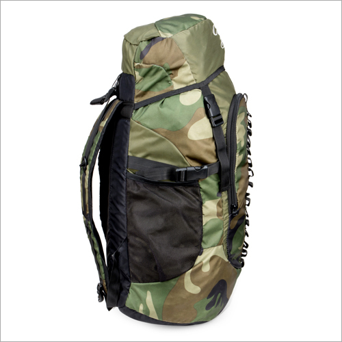 Camouflage Printed Rucksack - Durable Lightweight Polyester, 45 Tons Capacity, Spacious Design With Shoes Compartment And Mesh Pockets