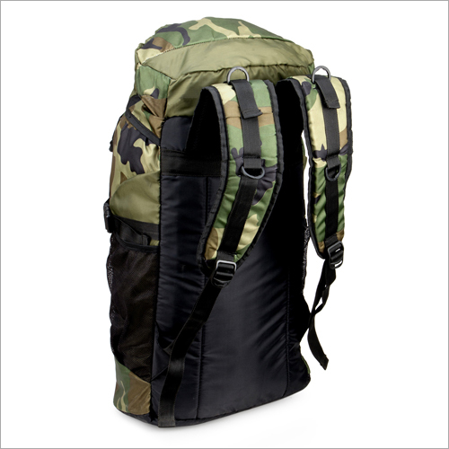 Camouflage Printed Rucksack - Durable Lightweight Polyester, 45 Tons Capacity, Spacious Design With Shoes Compartment And Mesh Pockets