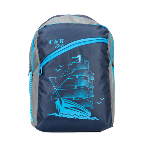 Blue Printed School Bag