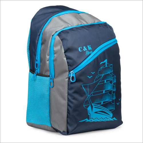 Blue Printed School Bag
