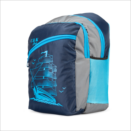 Blue Printed School Bag