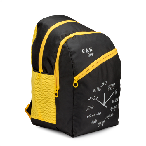 Black Printed School Bag