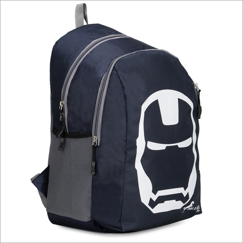Chris & Kate Polyester School Backpack - 32 Ton/day Capacity Navy Blue Color | Padded Adjustable Straps Laptop Compartment Dual Mesh Bottle Holders Front Zippered Organizer
