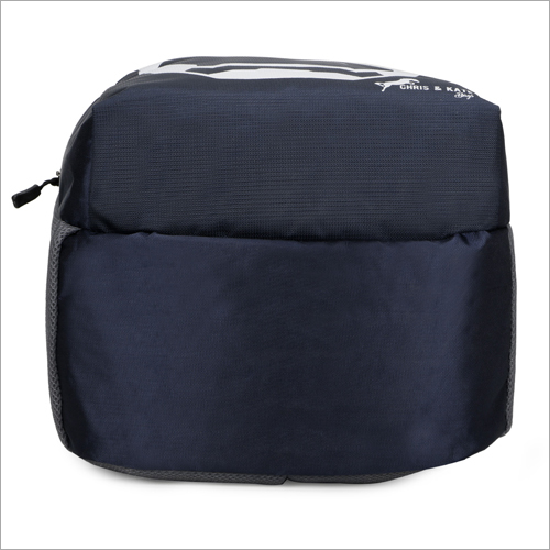 Chris & Kate Polyester School Backpack - 32 Ton/day Capacity Navy Blue Color | Padded Adjustable Straps Laptop Compartment Dual Mesh Bottle Holders Front Zippered Organizer