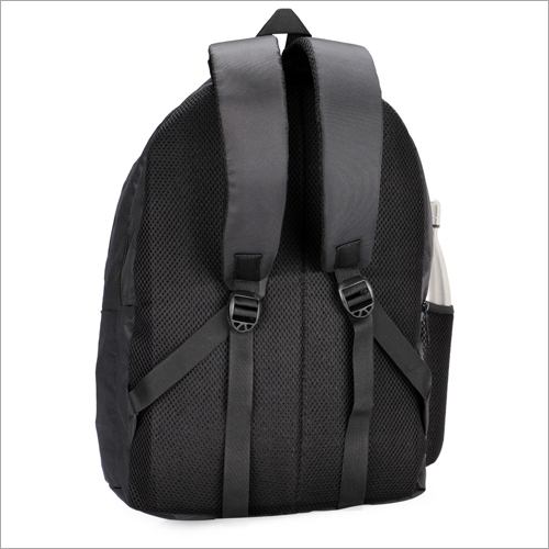Chris & Kate Polyester School Backpack - 35l Capacity, Black With Trendy Printed Design, Dual Compartments & Padded Adjustable Straps, Mesh Water Bottle Holder