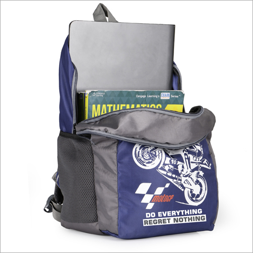 Blue Polyester School Bag