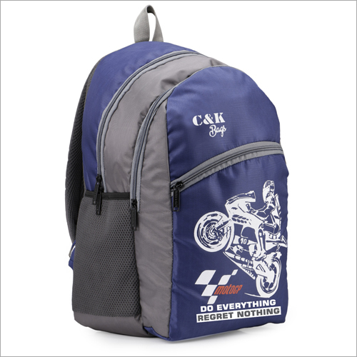 Blue Polyester School Bag