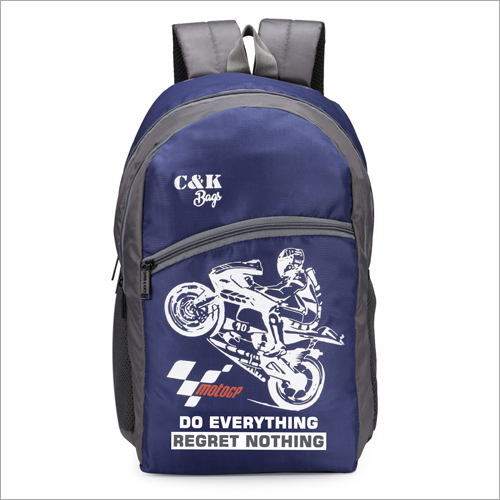 Blue Polyester School Bag